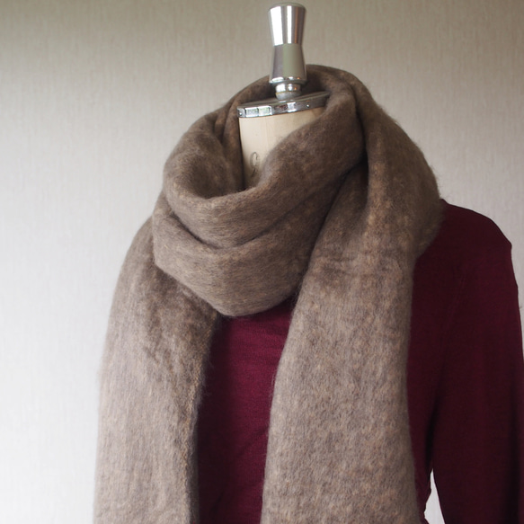 【マシュマロの様な柔らかさ】バルキーニット・ロングマフラー・ココブランド 1枚目の画像