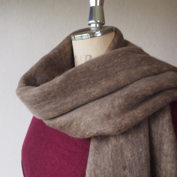 【マシュマロの様な柔らかさ】バルキーニット・ロングマフラー・ココブランド 2枚目の画像