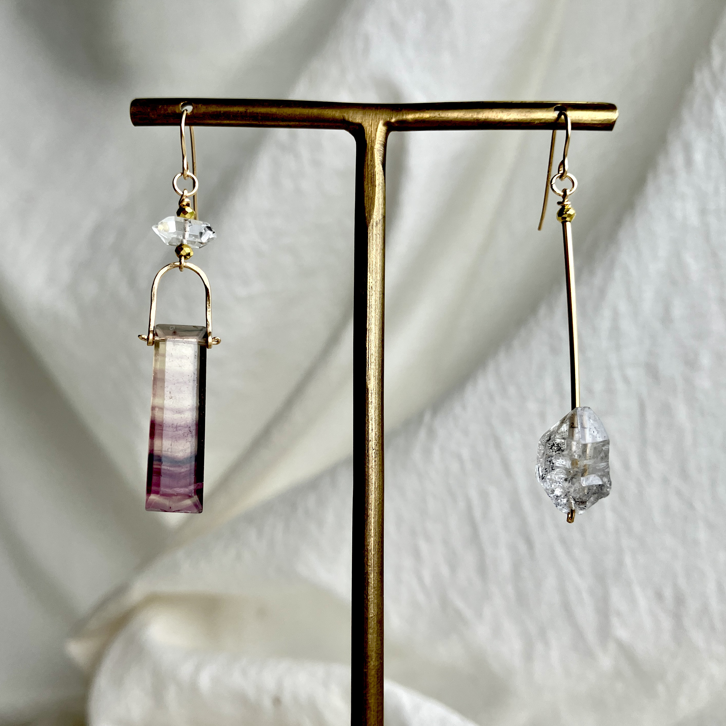 before dusk　夕暮れ　K１４gfピアス　１点もの 金具変更可