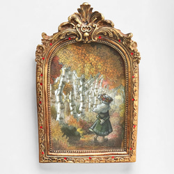 原画【一点物】「天使の梯子」 アンティーク風なペン画のインテリア