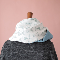 猫いっぱいのスヌード・播州織ソフトタッチジャガード×ダブルガーゼ　 4枚目の画像