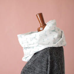 猫いっぱいのスヌード・播州織ソフトタッチジャガード×ダブルガーゼ　 5枚目の画像