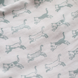 猫いっぱいのスヌード・播州織ソフトタッチジャガード×ダブルガーゼ　 6枚目の画像