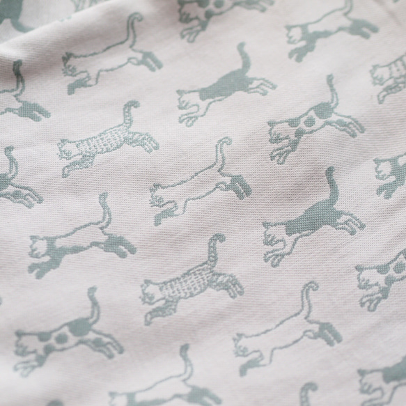 猫いっぱいのスヌード・播州織ソフトタッチジャガード×ダブルガーゼ　 6枚目の画像