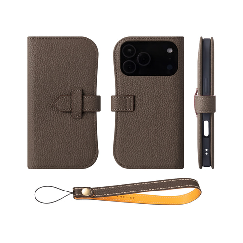 iPhone 17 ProMax ケース 手帳型 本革 ストラップ付き 5色 COPA