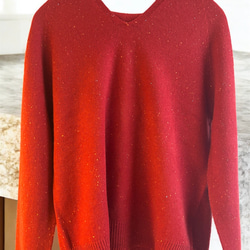 ◇4color【柔らか フード 無縫製 シームレス ニット ウール100%】長袖 T-00011 6枚目の画像