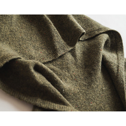 ◇4color【柔らか フード 無縫製 シームレス ニット ウール100%】長袖 T-00011 9枚目の画像