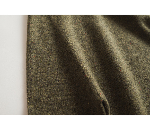 ◇4color【柔らか フード 無縫製 シームレス ニット ウール100%】長袖 T-00011 12枚目の画像