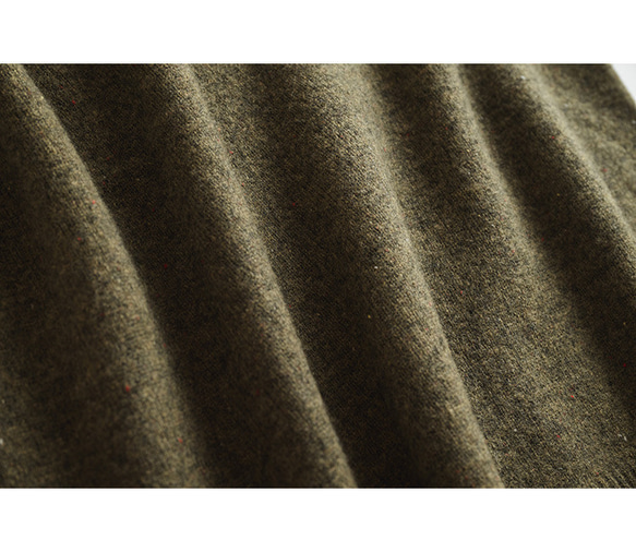 ◇4color【柔らか フード 無縫製 シームレス ニット ウール100%】長袖 T-00011 13枚目の画像