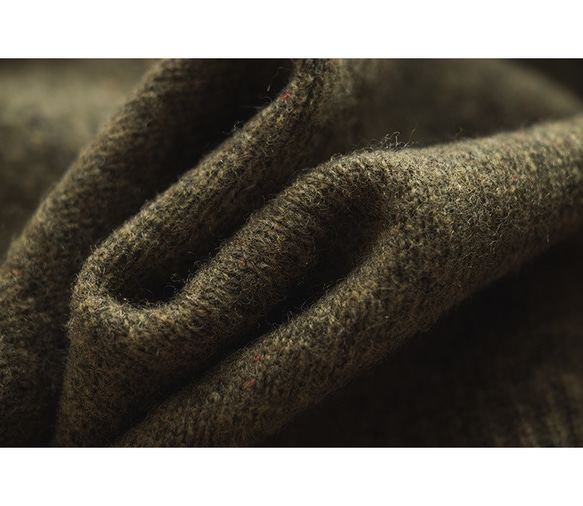 ◇4color【柔らか フード 無縫製 シームレス ニット ウール100%】長袖 T-00011 15枚目の画像