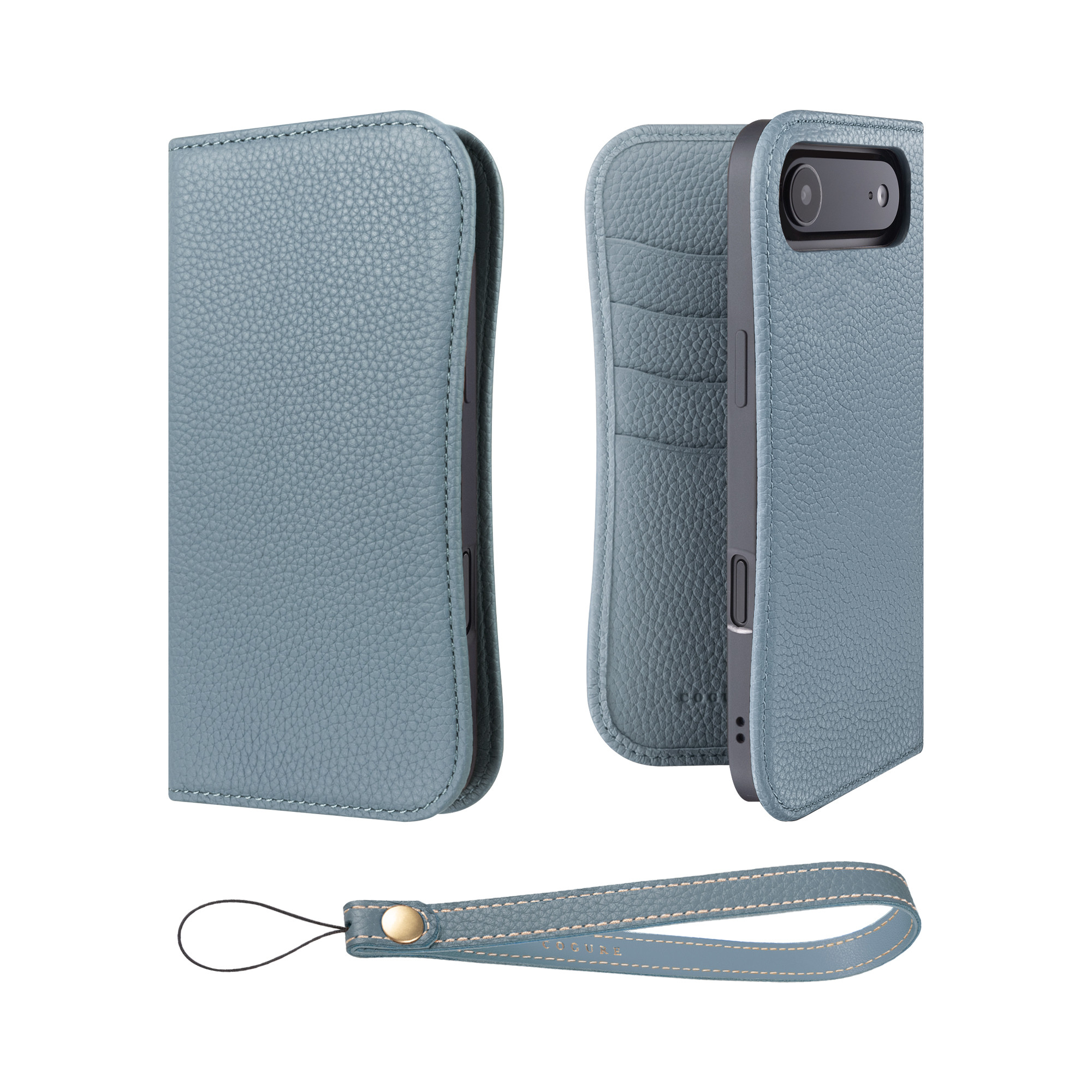 iPhone Air ケース 手帳型 本革 ストラップ付き ５色 COPB