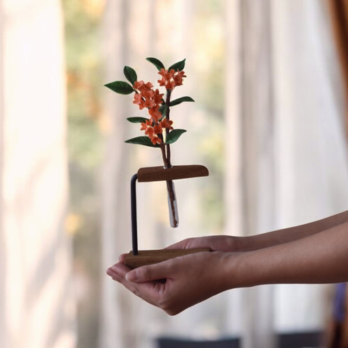 ◇粘土のお花◇ 金木犀（キンモクセイ）K1314 アートフラワー Old