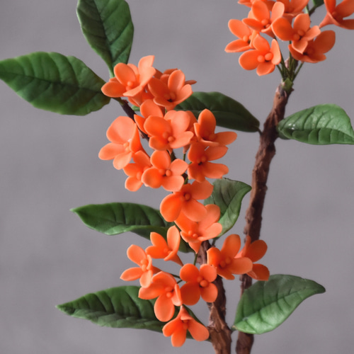 ◇粘土のお花◇ 金木犀（キンモクセイ）K1314 アートフラワー Old