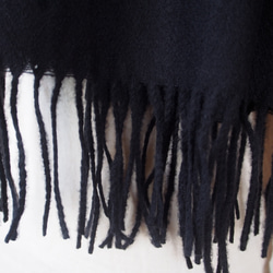 【豪華で繊細な刺繍】ブランケットショール・ペイズリー柄BK 8枚目の画像