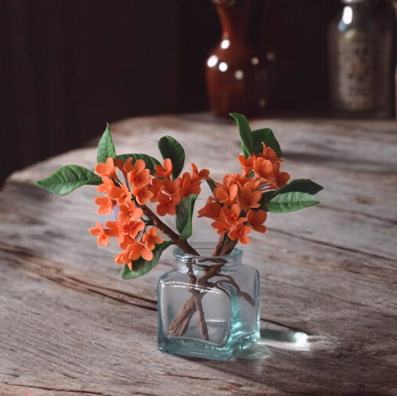 ◆粘土のお花◆　金木犀（キンモクセイ）K1312