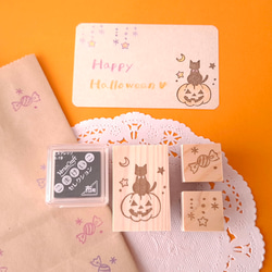 【残り1セット】10月のHappyBag 福袋　猫　はんこ　スタンプ　インクパッド付き 2枚目の画像
