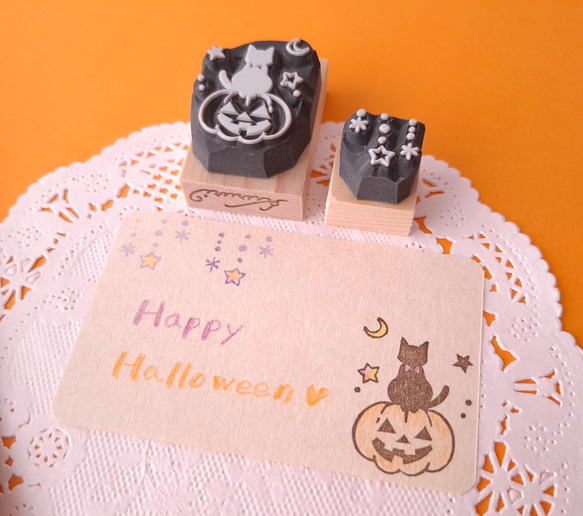 【残り1セット】10月のHappyBag 福袋　猫　はんこ　スタンプ　インクパッド付き 4枚目の画像