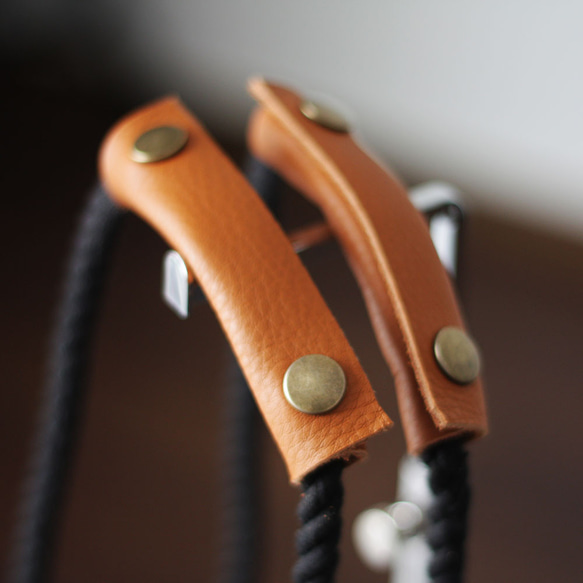 本革ポケットの2wayキルトバッグ キルティング ナイロンオックス 軽量 バケットバッグ かるいかばん O-384 7枚目の画像