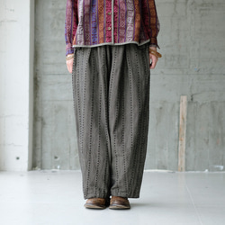 秋冬の本命ボトム◎ヘリンボーン柄ハンドステッチバルーンパンツ（25w-11）チャコール 17枚目の画像