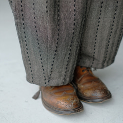 秋冬の本命ボトム◎ヘリンボーン柄ハンドステッチバルーンパンツ（25w-11）チャコール 20枚目の画像