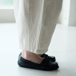 秋冬の本命ボトム◎ヘリンボーン柄ハンドステッチバルーンパンツ（25w-11）オフホワイト 17枚目の画像