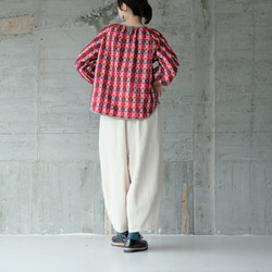 秋冬の本命ボトム◎ヘリンボーン柄ハンドステッチバルーンパンツ（25w-11）オフホワイト 6枚目の画像