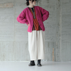 秋冬の本命ボトム◎ヘリンボーン柄ハンドステッチバルーンパンツ（25w-11）オフホワイト 13枚目の画像