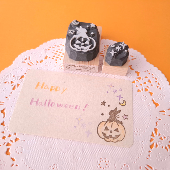 【限定2セット】10月のHappyBag 福袋　うさぎ　はんこ　スタンプ　インクパッド付き 4枚目の画像