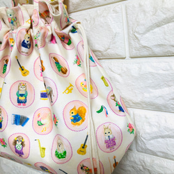 ❤️yukiemonボンボンジャーニー柄ミニ巾着トートバッグ❤️ 2枚目の画像