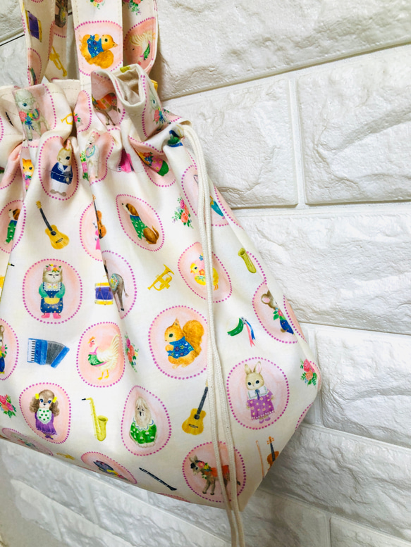 ❤️yukiemonボンボンジャーニー柄ミニ巾着トートバッグ❤️ 2枚目の画像