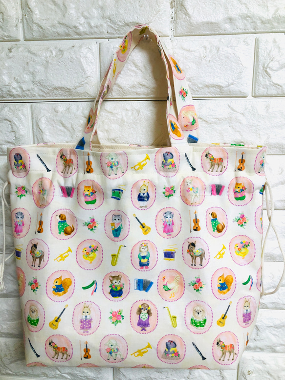 ❤️yukiemonボンボンジャーニー柄ミニ巾着トートバッグ❤️ 3枚目の画像