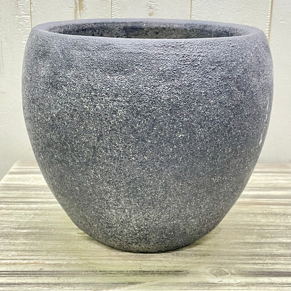 アンティーク セメントポット ブラック L 2枚目の画像