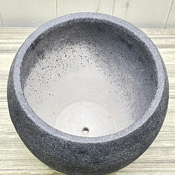 アンティーク セメントポット ブラック L 3枚目の画像