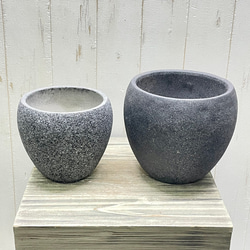 アンティーク セメントポット ブラック L 6枚目の画像