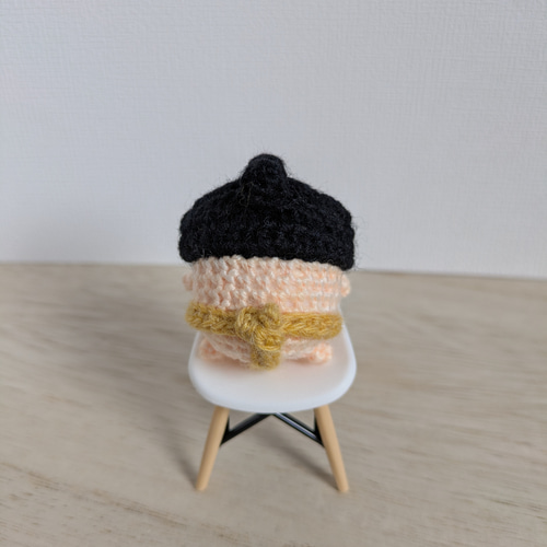 あみぐるみ お相撲さん ミニ 1 まわし黄色 どすこい力士 ハンドメイド
