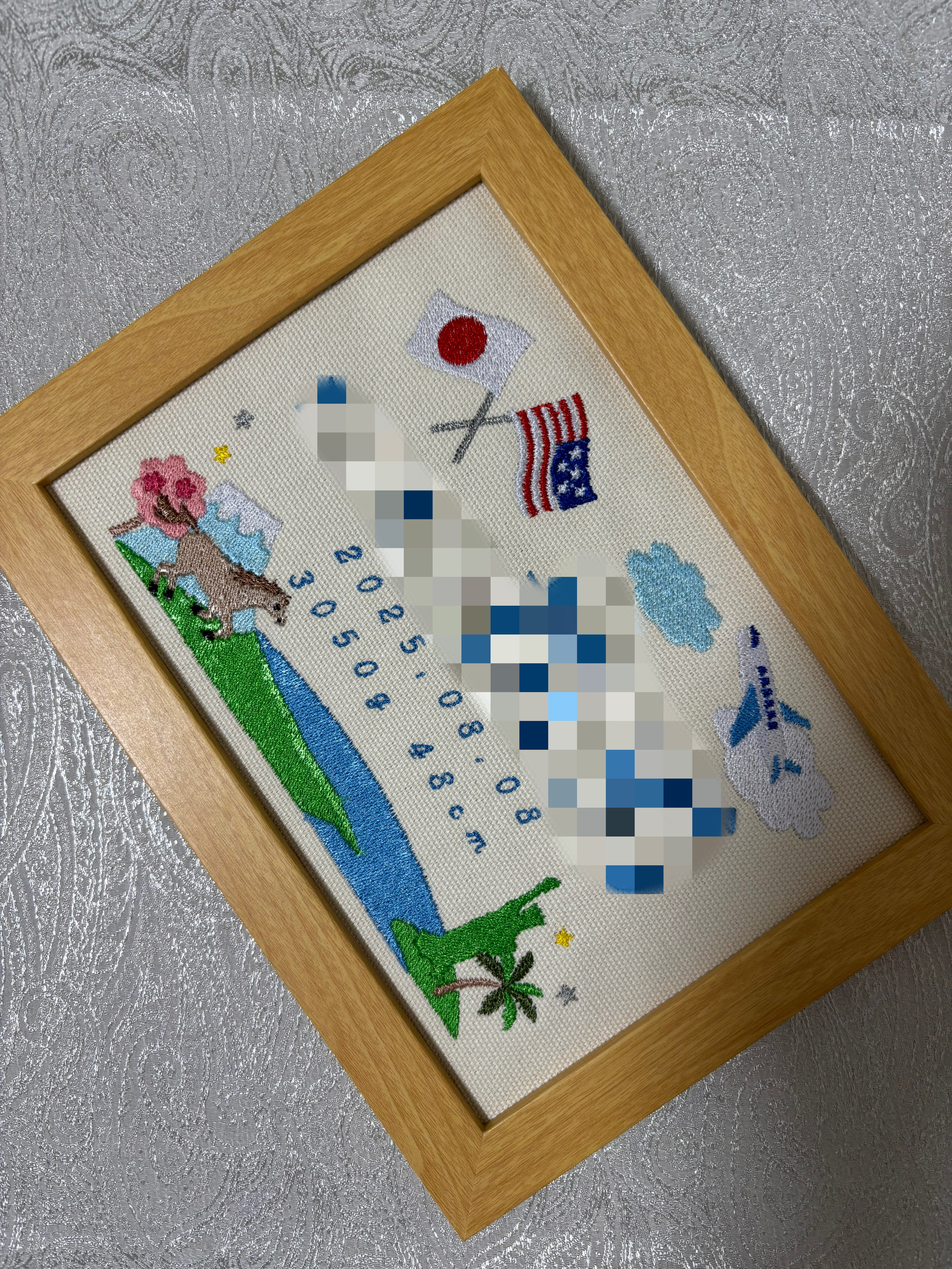 【OPEN記念価格！！】刺繍　命名書　フルオーダー　オリジナル　ベビーギフト　お宮参り　出産祝い　100日祝い　お七夜