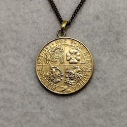 ヴィシュヌ神 インドのコインネックレス メンズ レディース ネックレス