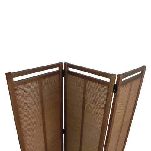 竹簾 3連 スクリーン パーテーション ドット柄編み竹簾 ①