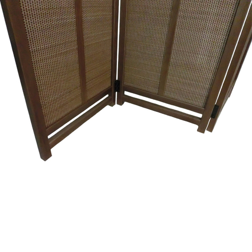 竹簾 3連 スクリーン パーテーション ドット柄編み竹簾 ①