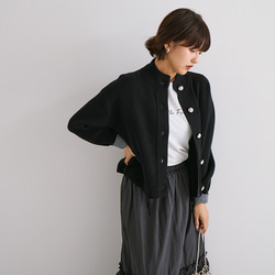 【AW新作】ワンランク上のこなれコーデにオススメ ジャケット見えニットカーディガン 裏配色 アウター 25577 15枚目の画像