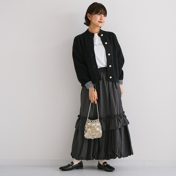 【AW新作】ワンランク上のこなれコーデにオススメ ジャケット見えニットカーディガン 裏配色 アウター 25577 5枚目の画像