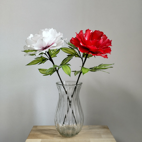 牡丹と薔薇3 アメリカンフラワー ディップフラワー デコトラ トラック