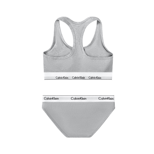 カルバンクライン ブラショーツセット（ワイドウエストバンド）グレー S/XS Amazon | カルバンクライン Calvin Klein CK パット付き ブラ