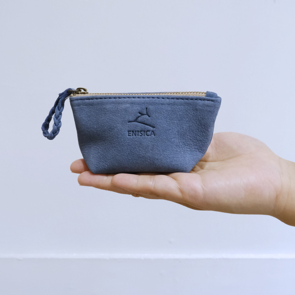 【国産ジビエ鹿革】ENISICA タツシカ ポーチS 本革 ジビエレザー