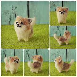 受注制作】羊毛フェルト人形 柴犬赤ちゃん(伏せ) 羊毛フェルト