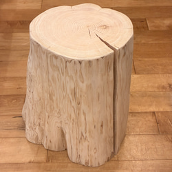 Hinoki  Wood  Stool  No.1430 2枚目の画像