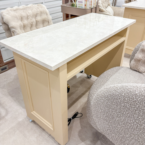 かわいい おしゃれ ネイルテーブル ネイルデスク W1000 大理石天板