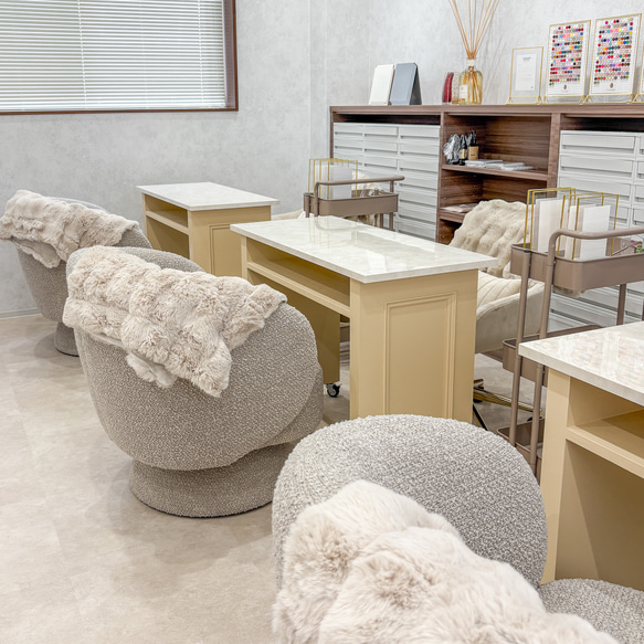 かわいい おしゃれ ネイルテーブル ネイルデスク W1000 大理石天板