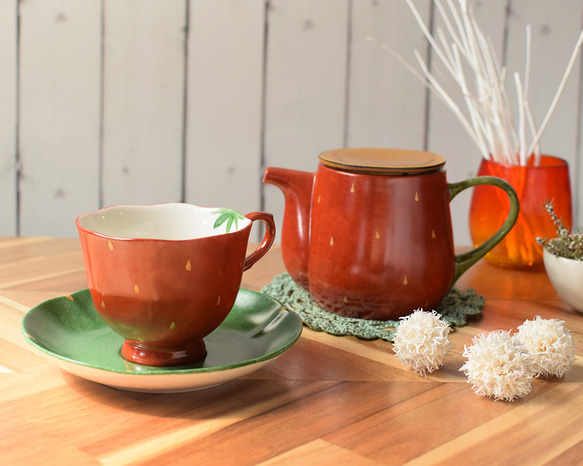 森のいちごのカップ＆ソーサー 2枚目の画像