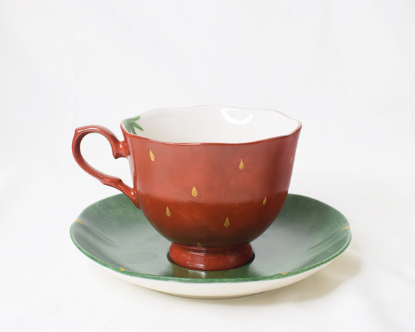 森のいちごのカップ＆ソーサー 3枚目の画像